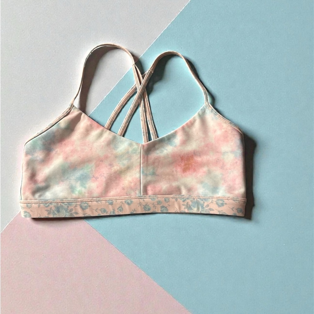 LoveShackFancy Pastel Tie-Dye Sports Bra